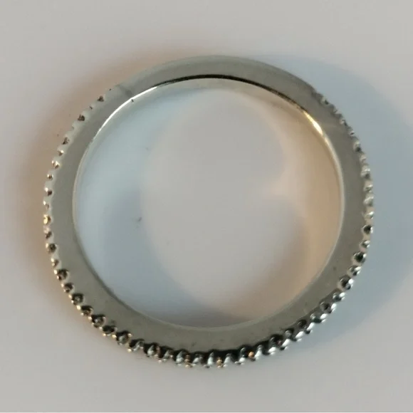 Sterling Silver .15CTS Diamond Band Ring Size 6.5 - Picture 4 of 4